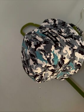 Hurley Kids' White, Gray & Teal Camo Bucket Hat